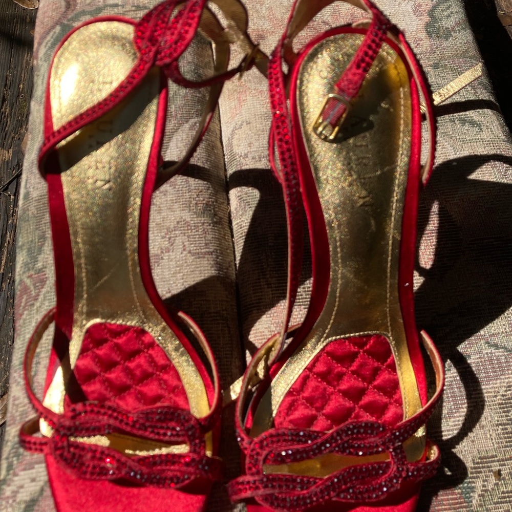 Ralph Lauren Blue Label Red Strappy Heels